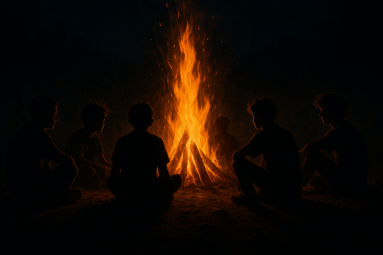 Campfire night at Rainbow Camp