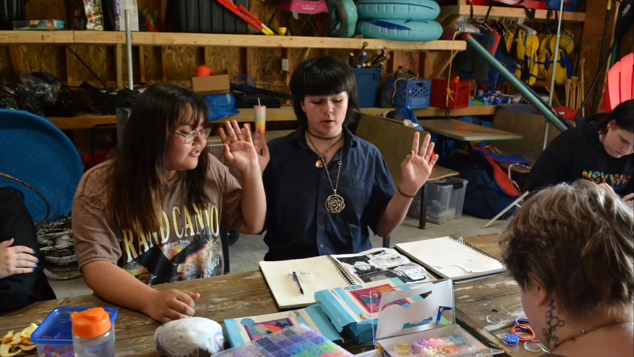Arts and crafts at Rainbow Camp