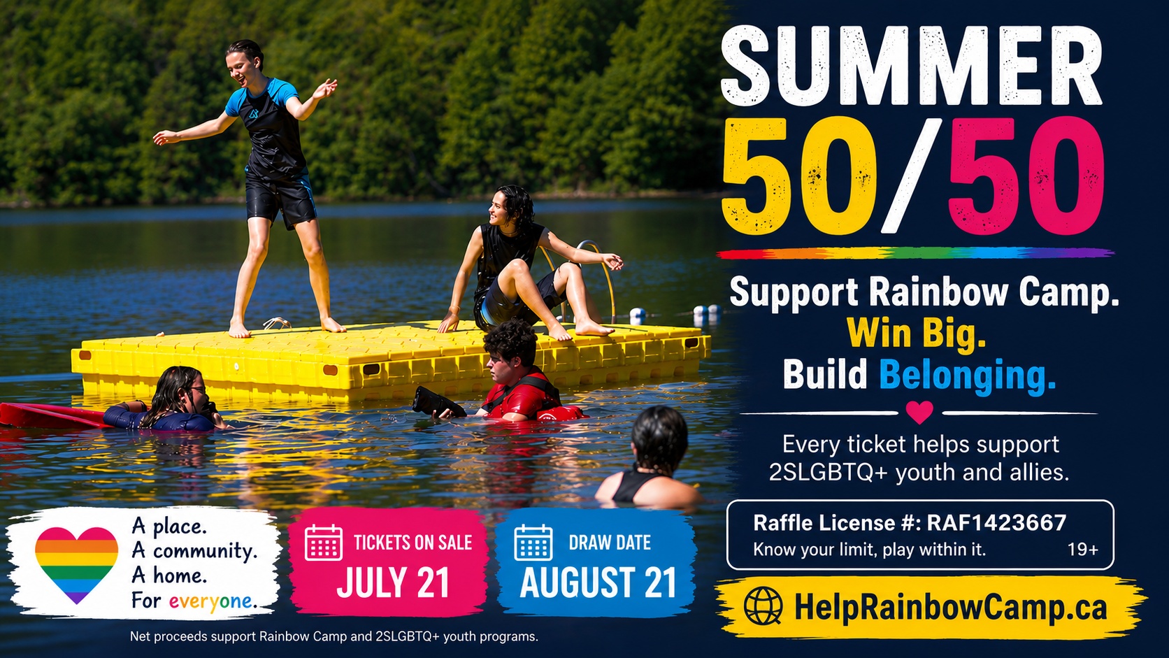 Summer 50/50 Raffle promotional graphic